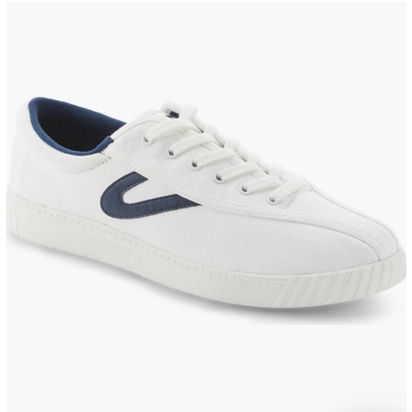 Tretorn NYLITE White with Navy Sneakers - Picture 1 of 4